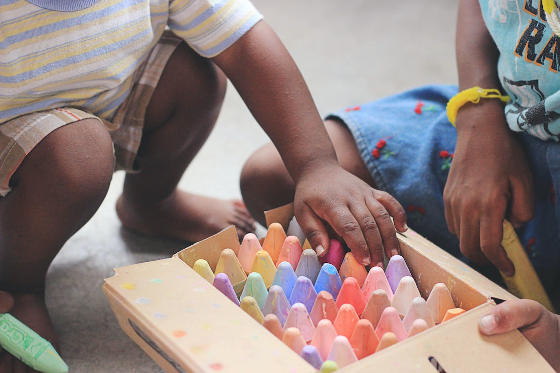 Kids playing independently